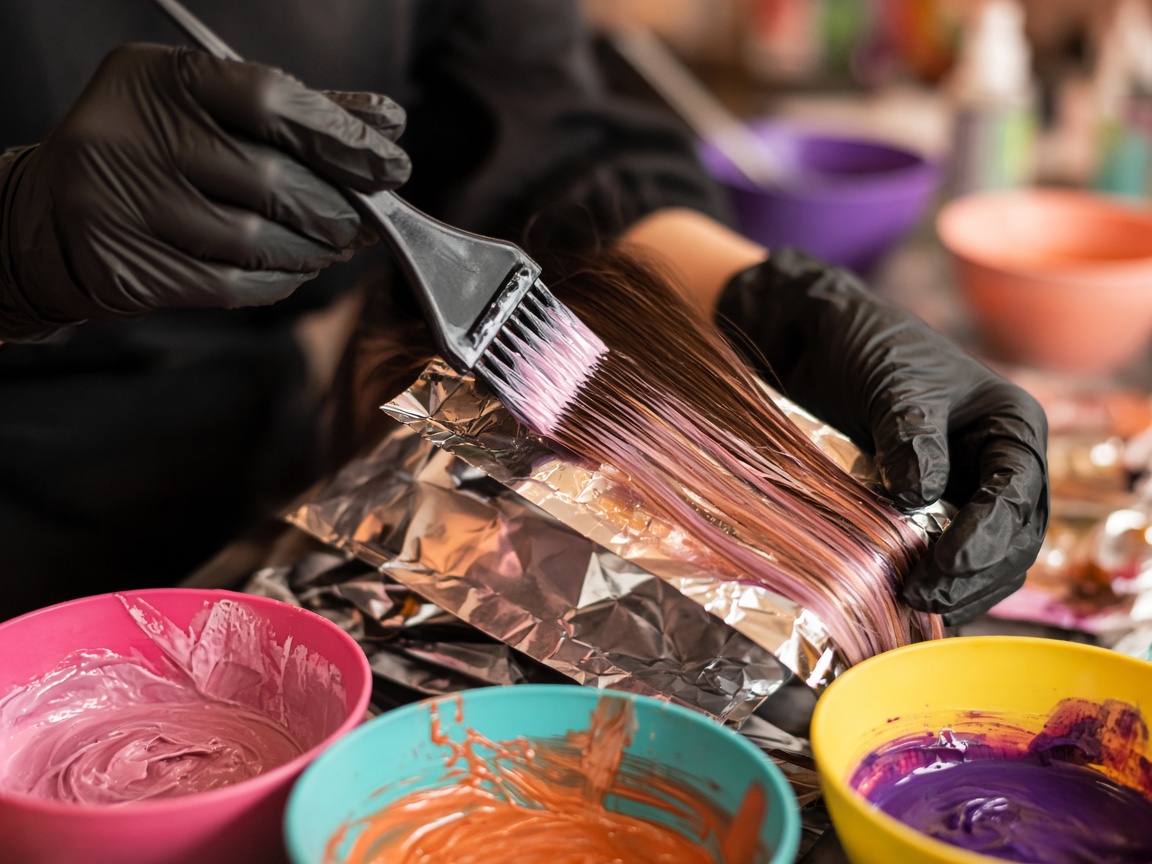 Bowls of hair colour
